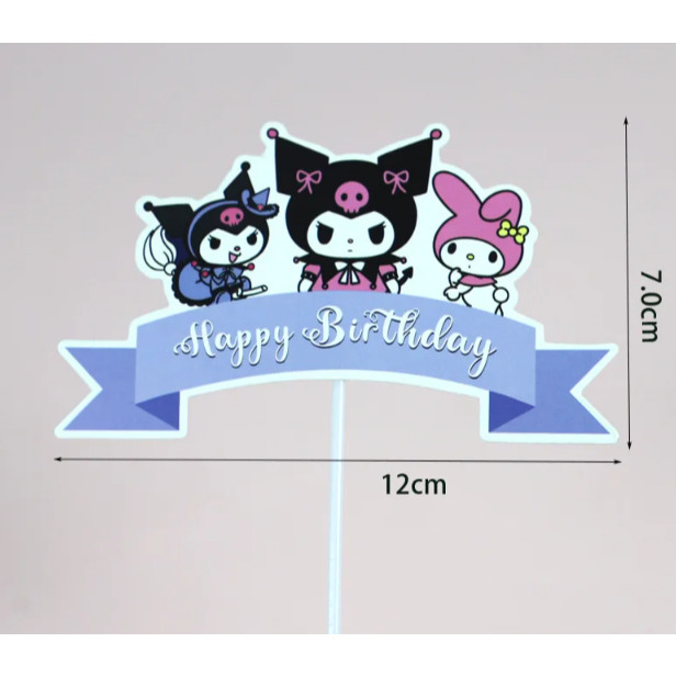 Sanrio Kuromi Cake Topper Cute Cartoon Cupcake Decoration Anime Party Dessert Decor Mini Model Kid Birthday Party(3166L) - Image 15