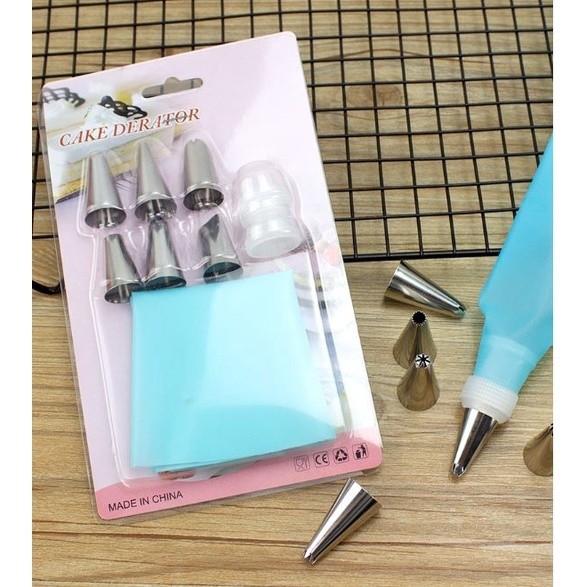 New 7/8Pcs/Set Silicone Pastry Bag Tips Kitchen Cake Icing Piping Cream Cake Decorating Tools (2262L) - Image 3