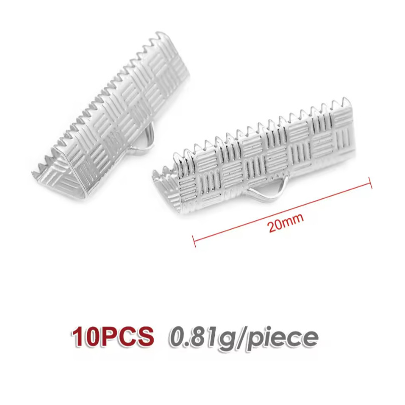 10pcs Silver KC Gold Color Rope Ends Fastener Clasps High Quality Diy Accessories 格纹马仔扣配饰 (4012L) - Image 11