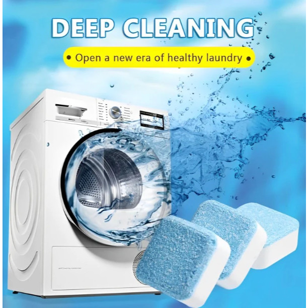 10pcs Tablets Washing Machine Cleaning Effervescent Detergent for Deep Cleaning Laundry Appliances (3175L)
