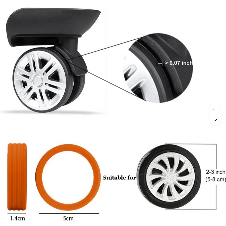 Silicone Rubber Luggage Wheel Covers for Suitcase, Luggage Wheel Protector Covers for Most (3177L) - Image 4
