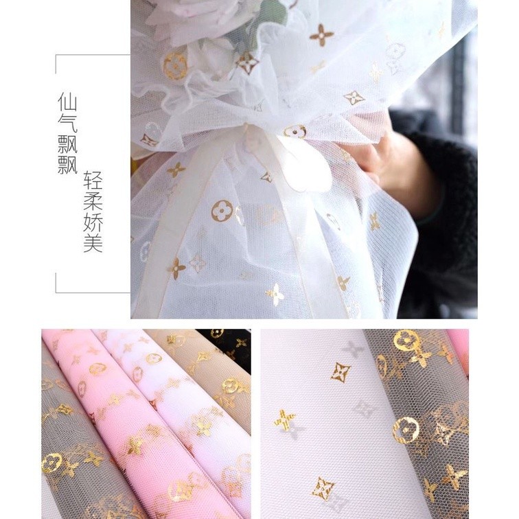 1yard Fashion Flower Wrapping Mesh Paper Wedding Party Supplies Handmade Decorative Flower (1526L) - Image 6