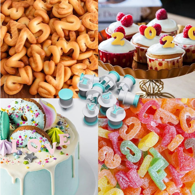 Alphabet And Number Fondant Cake Mold Cookie Cutter DIY Embosser Cutter Cake Biscuit Mold Decorating Tool (3162L) - Image 5