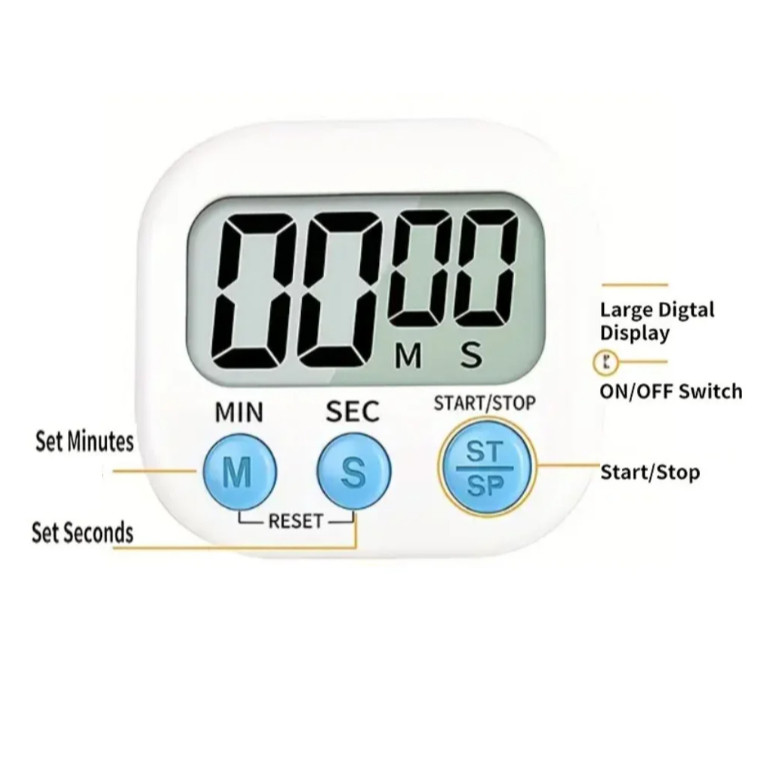 1 Pack Multi-Function Timer Kitchen Baking Large-Screen Digital Reminder Positive Countdown Electronic Timer Alarm(3168L - Image 8