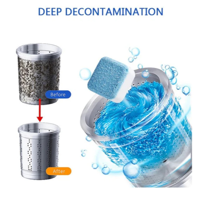 10pcs Tablets Washing Machine Cleaning Effervescent Detergent for Deep Cleaning Laundry Appliances (3175L) - Image 5