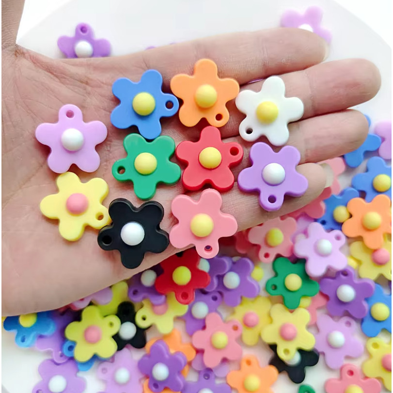 Cross Shoe Accessories Unique DIY Cute Flower Pattern Slippers Shoe Accessories Hole (2168L)
