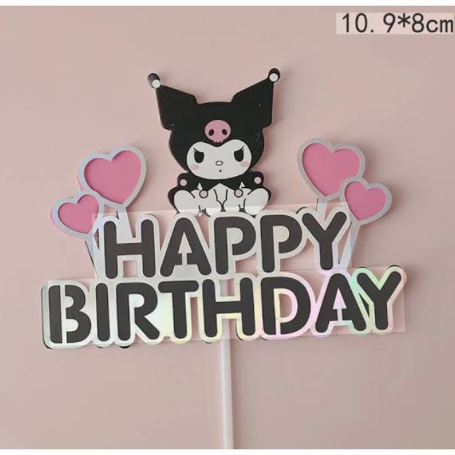 Sanrio Kuromi Cake Topper Cute Cartoon Cupcake Decoration Anime Party Dessert Decor Mini Model Kid Birthday Party(3166L) - Image 19