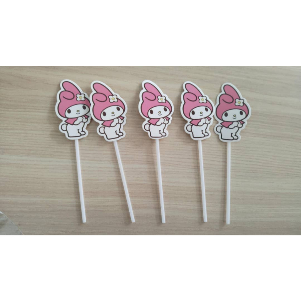 Sanrio Kuromi Cake Topper Cute Cartoon Cupcake Decoration Anime Party Dessert Decor Mini Model Kid Birthday Party(3166L) - Image 12