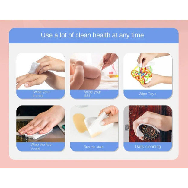 1PACK Baby Wipes 80 Count - Gentle Cleansing Wipes for Hands & Mouthack (3172L) - Image 7