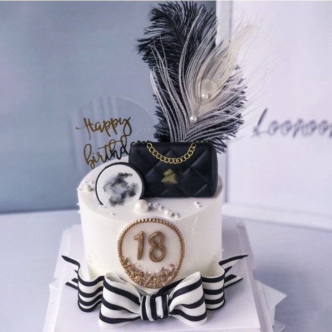 Creative Ladies Bag Cake Decoration Ornament Simulation Bag Dessert Table Three-dimensional Ladies Fashion(2049L)