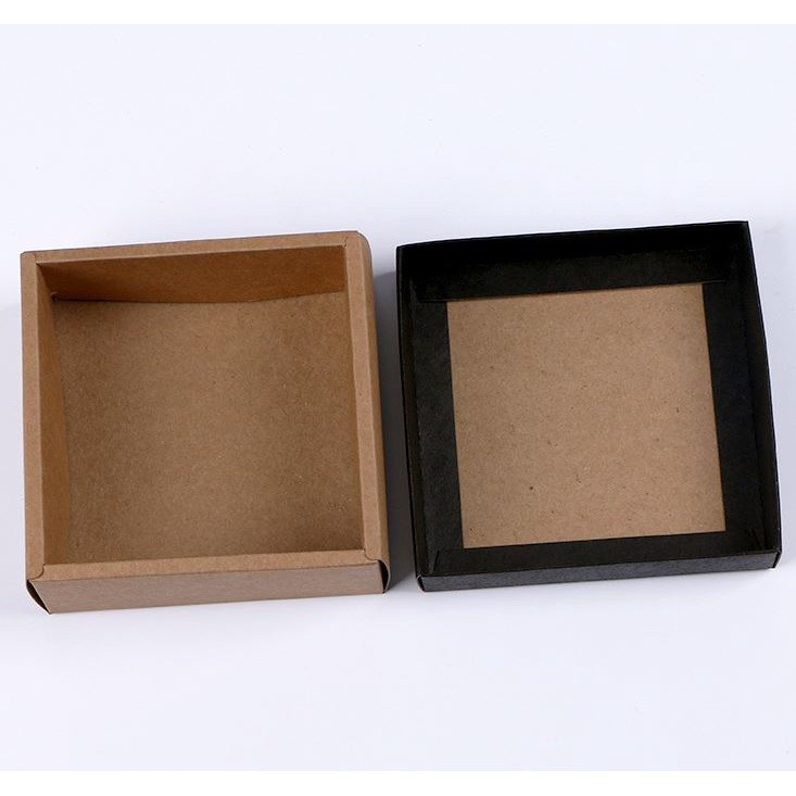 1PC Chocolate pigment kraft paper cake box small size 4 pieces 50g moon cake biscuit egg yolk crisp box(2048L) - Image 4