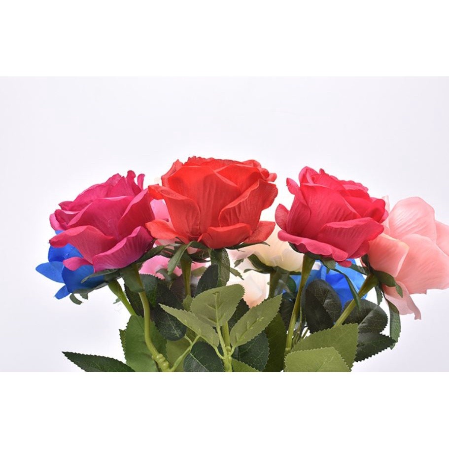 1pc Artificial Red Rose Wedding Decoration Artificial Flowers Vivid Real Touch Roses Artificial Silk Flower Bride(2062L) - Image 8