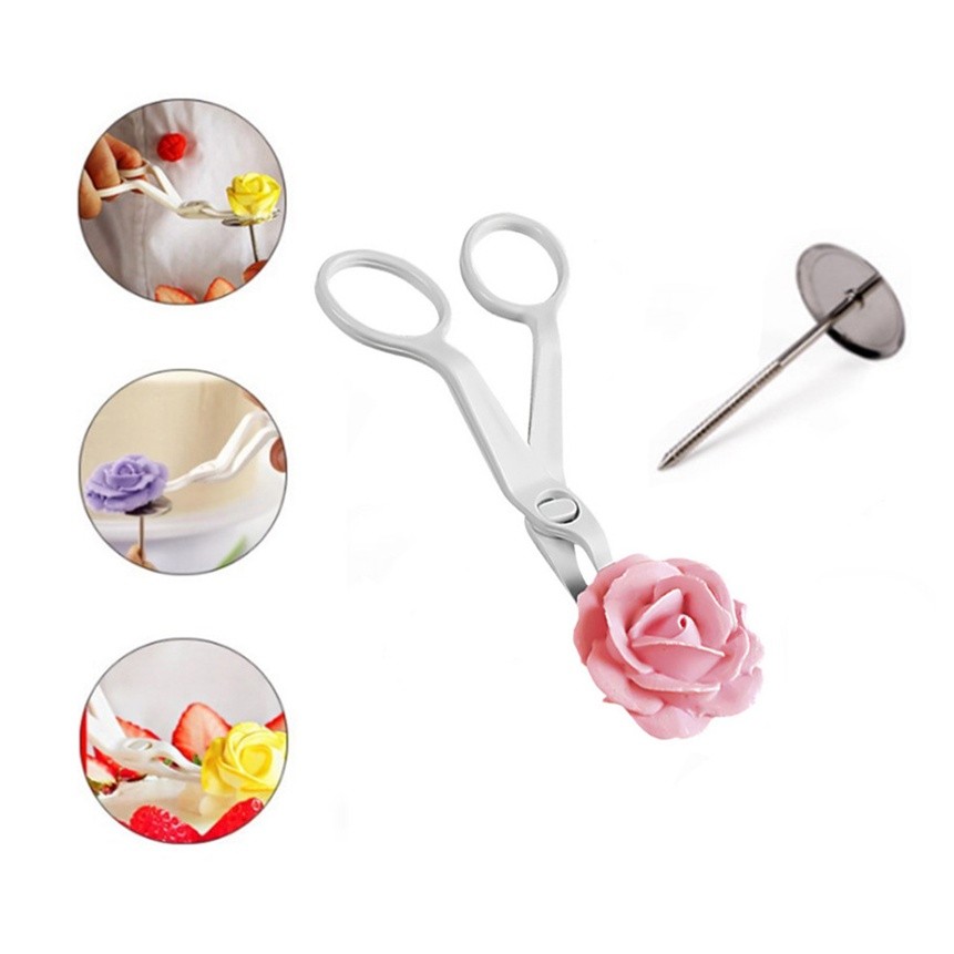 1Pc Flower Scissor Lifter Fondant Cream Transfer Baking Pastry Kitchen 裱花剪(2183L) - Image 7