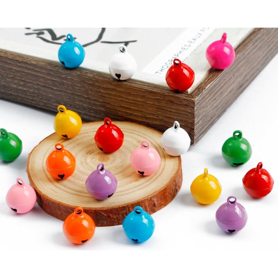 5pcs 14mm Candy Color Mini Jingle Bell Pendants for Diy Metal Pet Keychain Accessories Christmas Tree Decor(2180L) - Image 2