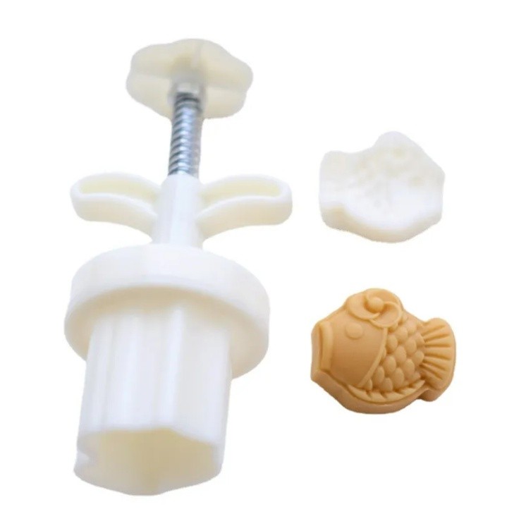 Rose Koi Shape Mooncake Mold 25g Fish Hand Pressed Mung Bean Cake Pineapple Pastry Mold【玫瑰锦鲤】 月饼模具(2218L) - Image 4