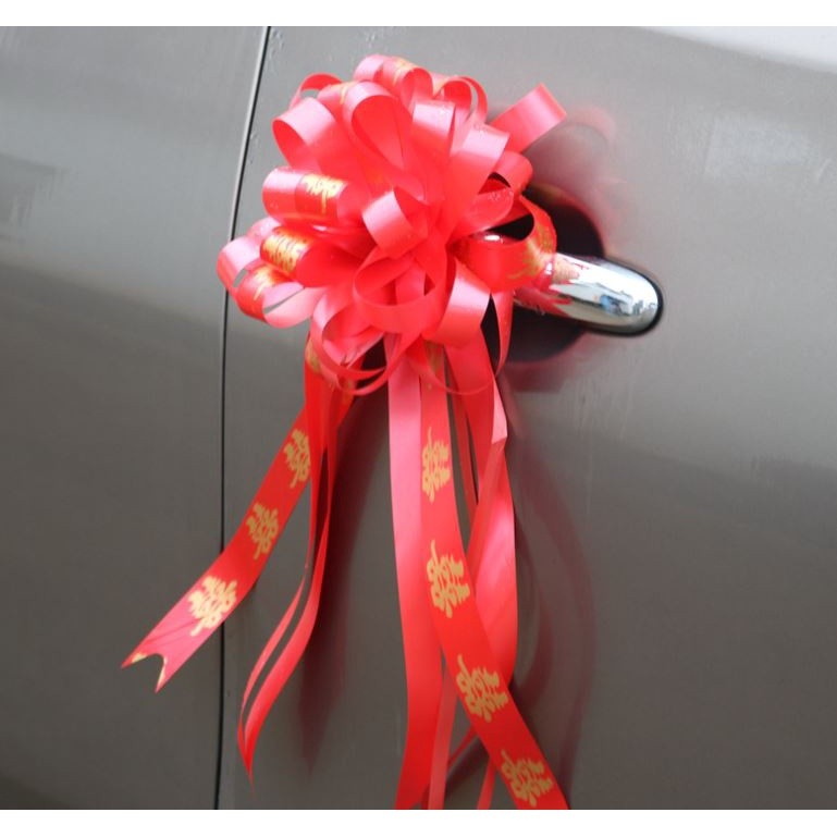 2pc/5pcs Large Ribbon Wedding car decor flower Pull Bow Ribbons Gift Party Wedding Decor DIY Pull Flower Ribbon(2134L) - Image 3