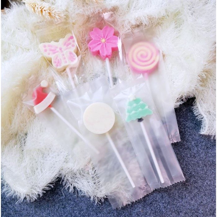 50pcs Thicker Transparent Candy Hot Seal Bag Lollipop Packing Small Cranberry Country Wedding Decoration(2092L) - Image 2