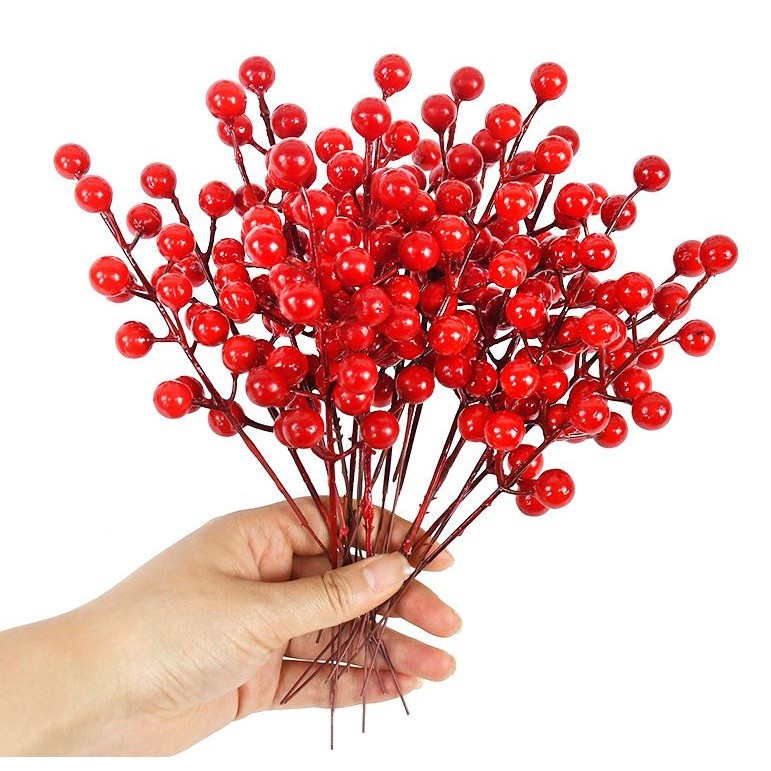 Artificial Christmas Red Berries Multi Type Foam Berries Branches For Christmas DIY Wreath Supply Xmas Tree Decor(2098L) - Image 7