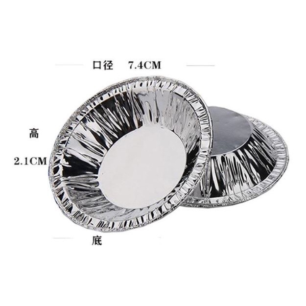 10/50pc disposable baking mold biscuit muffin tart fresh tin foil cake cup round alumin foil Portuguese egg tart(2155L) - Image 5