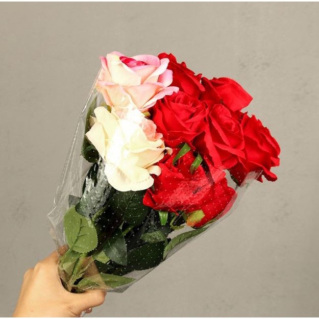 100pcs Rose Flower Package 2.5 Silk Clear Bags Birthday Party Wedding Gift Decoration Supplies DIY (2243L) - Image 2