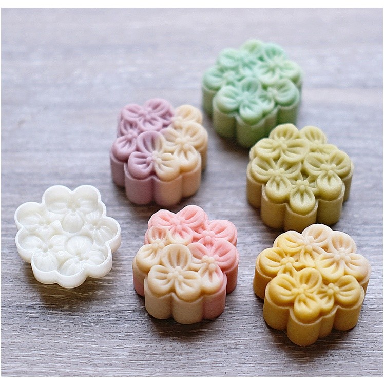 Mini mung bean cake mold month osmanthus 15g-25g frosted moon cake mold pastry hand-pressed household桂花月饼模具 (2219L) - Image 4