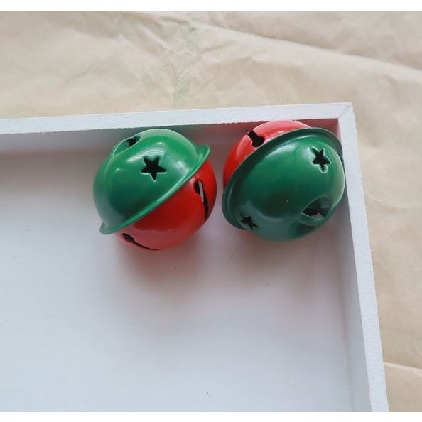 4cm Two-color Metal Iron Baking Paint Pet Big Bell Five-pointed Star Hollow Christmas Bells (双色烤漆铃铛) (2137L) - Image 5