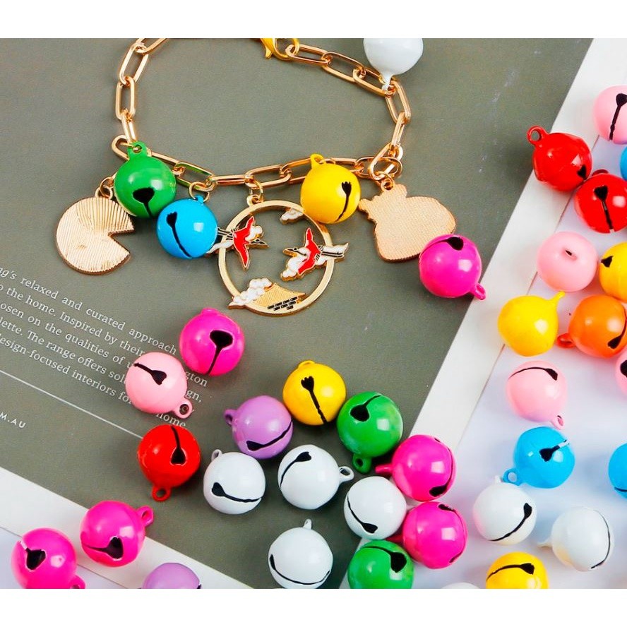 5pcs 14mm Candy Color Mini Jingle Bell Pendants for Diy Metal Pet Keychain Accessories Christmas Tree Decor(2180L) - Image 3