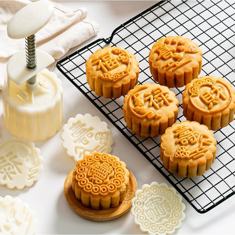 50g-75g Mid-Autumn Moon Cake Mold Rabbit Flower Mung Bean Cake Mold Jade Rabbit Pastry Hand Pressing Mold月饼模(2251L) - Image 2