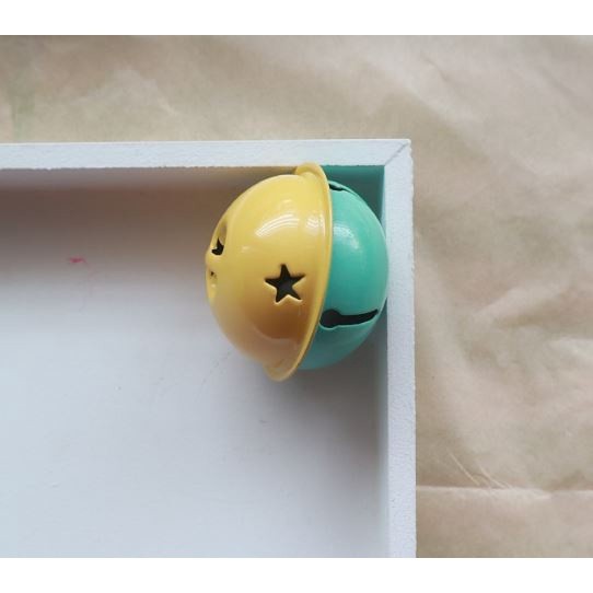 4cm Two-color Metal Iron Baking Paint Pet Big Bell Five-pointed Star Hollow Christmas Bells (双色烤漆铃铛) (2137L) - Image 11