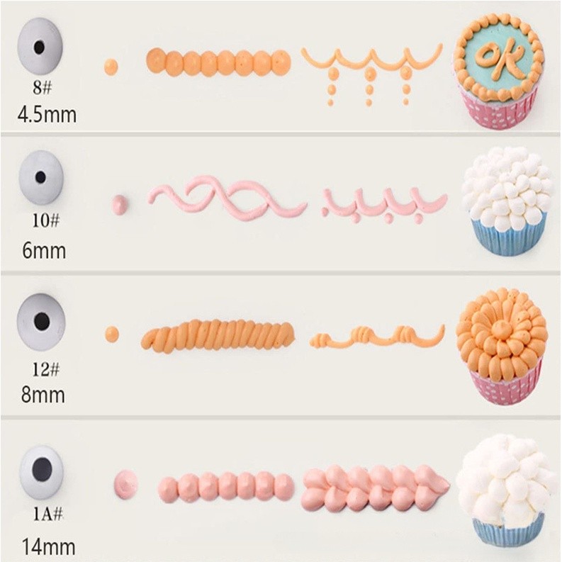 Stainless Steel Decorating Nozzles Icing Tube Pastry Tips Fondant Cake Decorating Sugarcraft Tools Bakeware裱花嘴(2187L) - Image 3