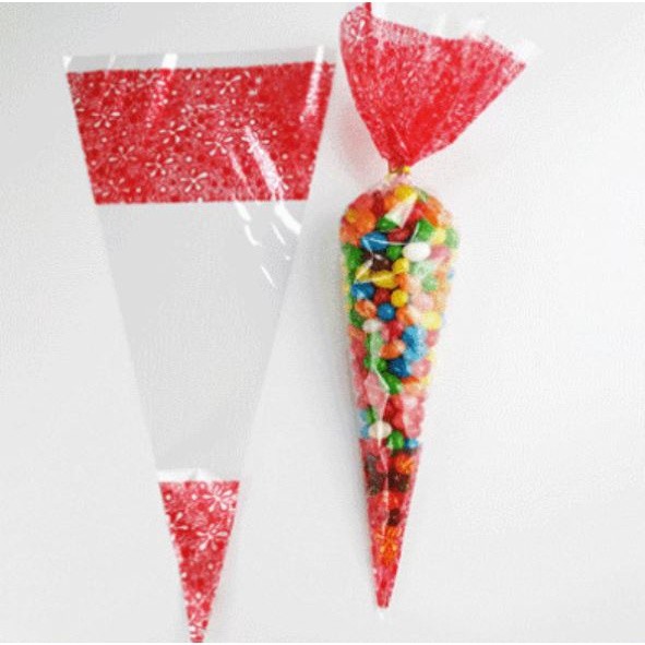 100pcs 18*37cm Large Cello Cone Sweet Treat Display Favor Gift Party Bags Clear Colour (2196L) - Image 4