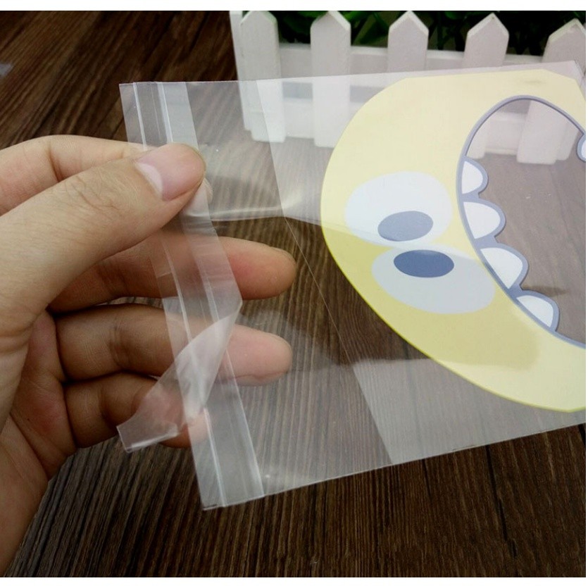 100Pcs Plastic Bags Cartoon Monster Cookie&Candy Bags Self-Adhesive for DIY Wedding Party Biscuits Snack莫兰迪月饼包装袋(2238L) - Image 2