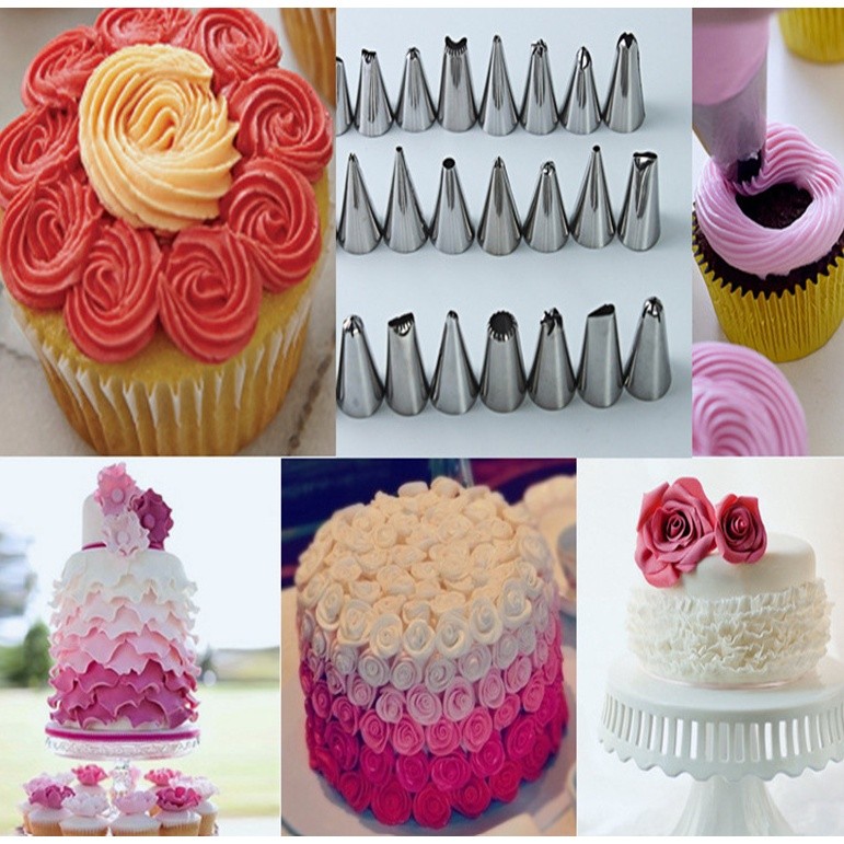 Stainless Steel Decorating Nozzles Icing Tube Pastry Tips Fondant Cake Decorating Sugarcraft Tools Bakeware裱花嘴(2187L) - Image 4