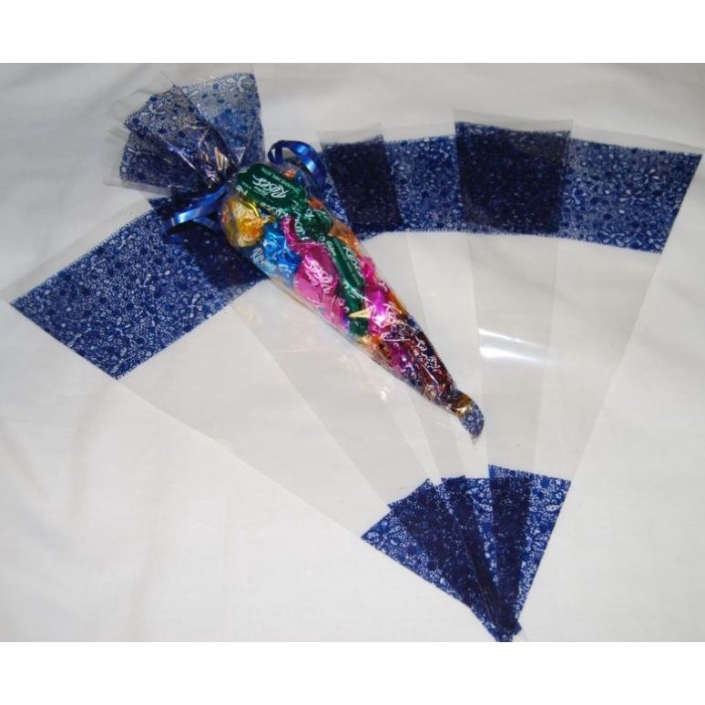 100pcs 18*37cm Large Cello Cone Sweet Treat Display Favor Gift Party Bags Clear Colour (2196L) - Image 6