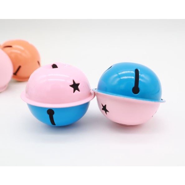 4cm Two-color Metal Iron Baking Paint Pet Big Bell Five-pointed Star Hollow Christmas Bells (双色烤漆铃铛) (2137L) - Image 6