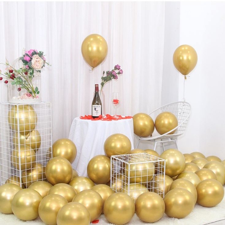 10Pcs 10Inch 1.8g Latex Balloon Pearlescent Metallic Balloon for Birthday Party Wedding Decoration (2102L) - Image 5