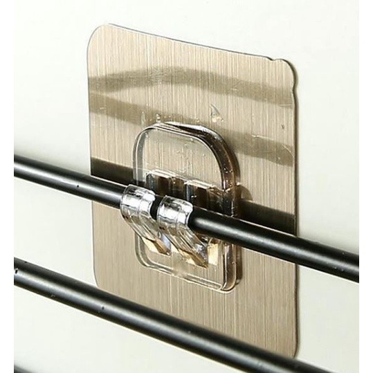 Wall Adhesive Hooks Transparent Wire Shelf Rack Hook Wall Mount Free Punch Kitchen Bathroom Non Trace Stickers(2164L) - Image 2