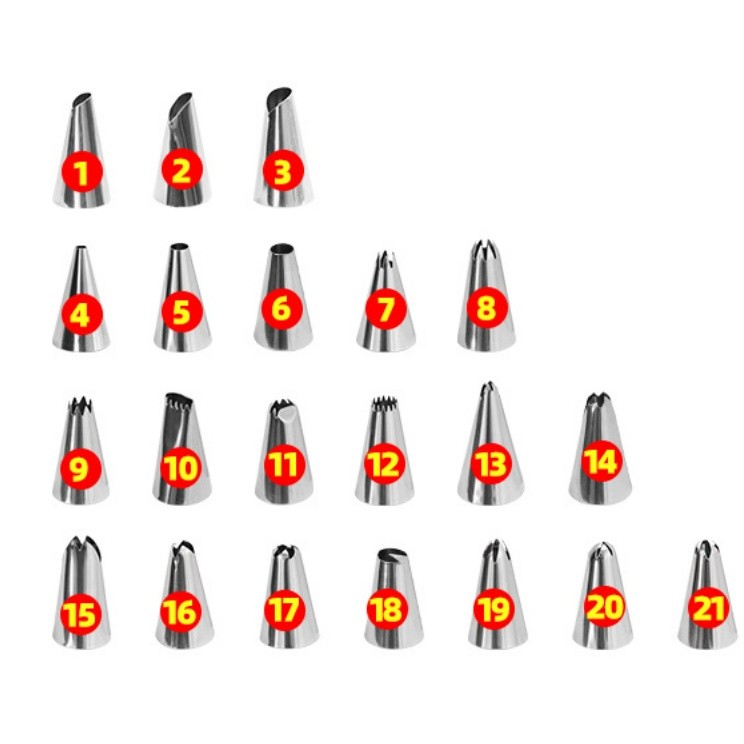 Stainless Steel Decorating Nozzles Icing Tube Pastry Tips Fondant Cake Decorating Sugarcraft Tools Bakeware裱花嘴(2187L) - Image 7