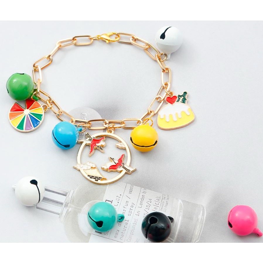 5pcs 14mm Candy Color Mini Jingle Bell Pendants for Diy Metal Pet Keychain Accessories Christmas Tree Decor(2180L) - Image 4