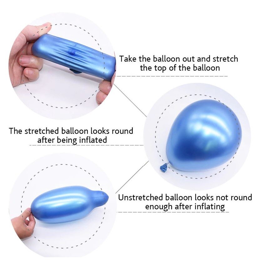 10Pcs 10Inch 1.8g Latex Balloon Pearlescent Metallic Balloon for Birthday Party Wedding Decoration (2102L) - Image 3