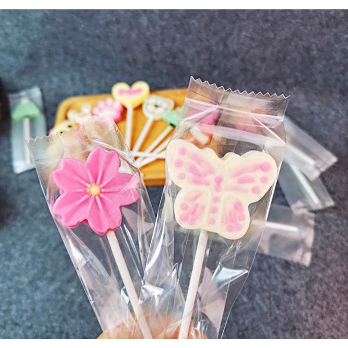 50pcs Thicker Transparent Candy Hot Seal Bag Lollipop Packing Small Cranberry Country Wedding Decoration(2092L) - Image 4