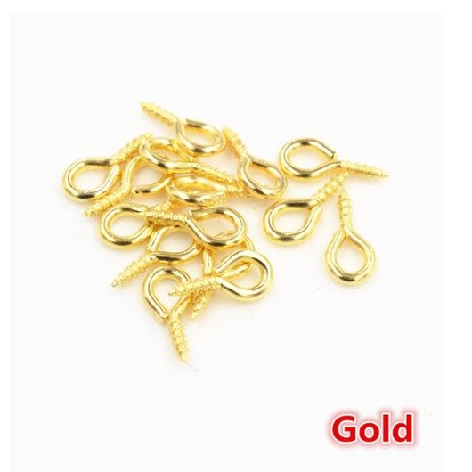 10/20pcs Small Tiny Mini Eye Pins Eyepins Hooks Eyelets Screw Threaded Stainless Steel Clasp Hook Jewelry Finding(2272L) - Image 5