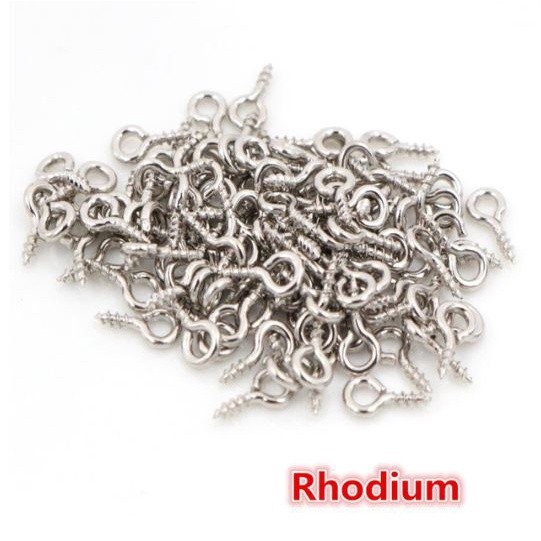 10/20pcs Small Tiny Mini Eye Pins Eyepins Hooks Eyelets Screw Threaded Stainless Steel Clasp Hook Jewelry Finding(2272L) - Image 8