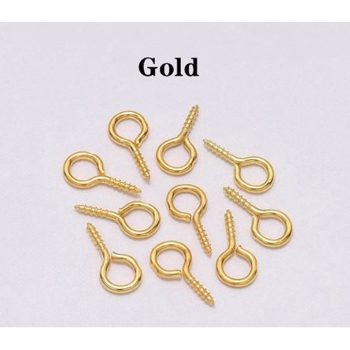10/20pcs Small Tiny Mini Eye Pins Eyepins Hooks Eyelets Screw Threaded Stainless Steel Clasp Hook Jewelry Finding(2272L) - Image 11