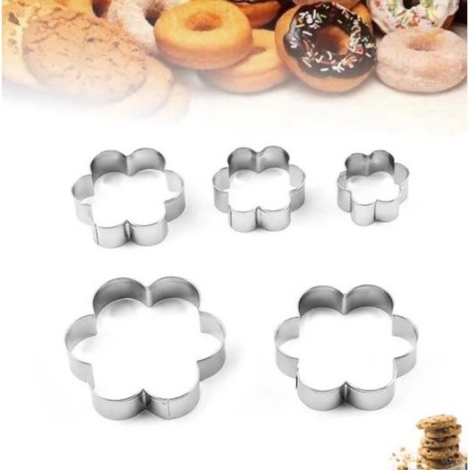 5 pcs/lot Plum Flower Cookie Cutter Stamp Sugarcraf Decor Cake Tools Biscuit Mold Christmas Cutter Fondant Decor(2312L)