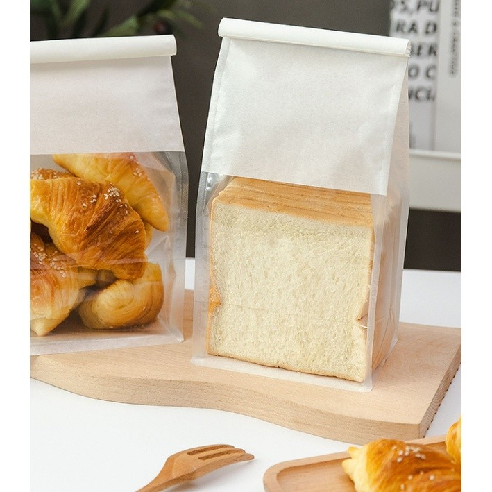 1pc Iron Wire Curled Toast Bread Packaging Bags Baking Biscuit Oil Proof Paper吐司面包铁丝自封纸袋(2320L) - Image 9