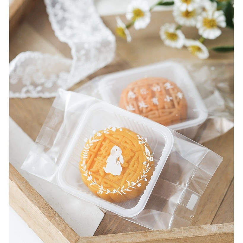 100pcs Mooncake Bags New Year Mid-autumn Festival Party Baked Handmade Egg Yolk Pastry Packaging Machine 月饼包装袋(2337L) - Image 2