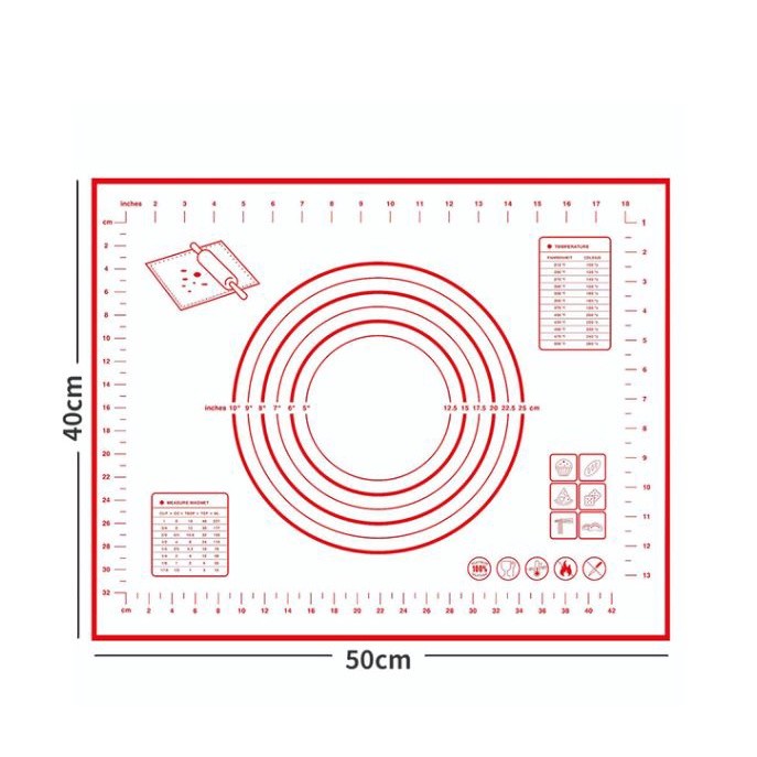 Silicone Mat Kitchen Kneading Dough Baking Mat Dough Pads Tools Sheet Accessories Cooking Tool (2447L) - Image 9