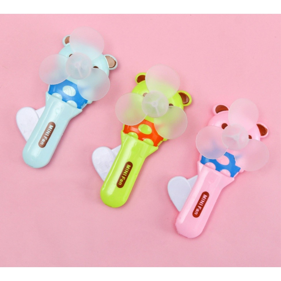 1pc Mini Portable Fan Child Portable Hand Pressure Fan Cute Creative Cartoon Small Fan with Protective Cover手压小风扇(2389L) - Image 8