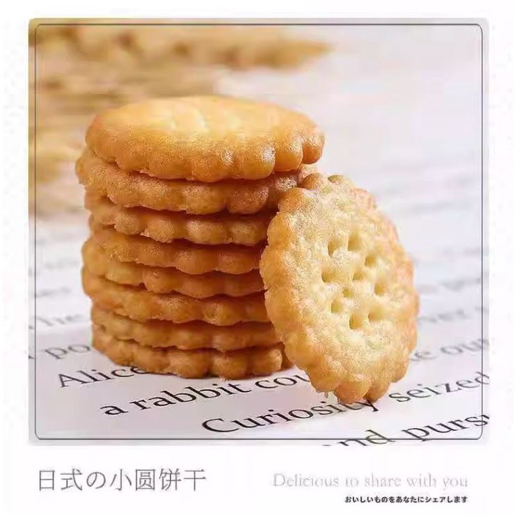 Influencer Japanese Style Small Round Biscuits/Sea Salt Biscuits Cookies Snacks Package, Casual Instant Food(2430L) - Image 5